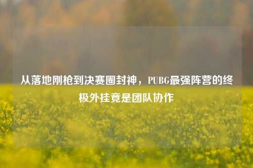 从落地刚枪到决赛圈封神，PUBG最强阵营的终极外挂竟是团队协作