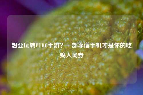 想要玩转PUBG手游？一部靠谱手机才是你的吃鸡入场券