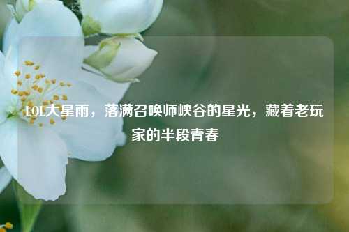 LOL大星雨，落满召唤师峡谷的星光，藏着老玩家的半段青春