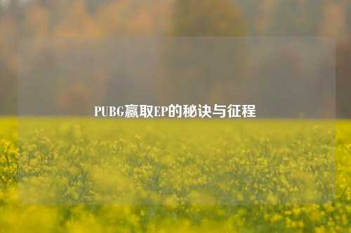 PUBG赢取EP的秘诀与征程