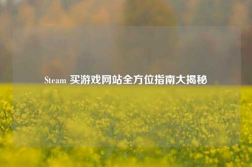 Steam 买游戏网站全方位指南大揭秘