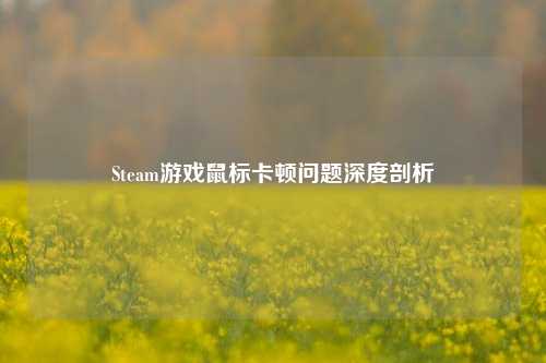 Steam游戏鼠标卡顿问题深度剖析