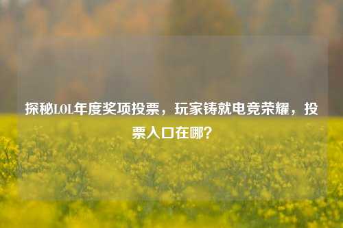探秘LOL年度奖项投票，玩家铸就电竞荣耀，投票入口在哪？