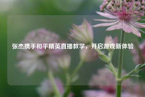 张杰携手和平精英直播教学，开启游戏新体验