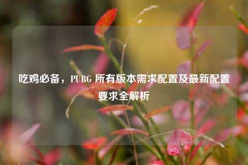 吃鸡必备，PUBG 所有版本需求配置及最新配置要求全解析