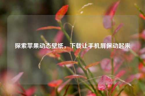 探索苹果动态壁纸，下载让手机屏保动起来