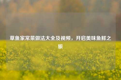 草鱼家常菜做法大全及视频,开启美味鱼鲜之旅