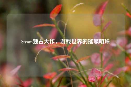Steam独占大作，游戏世界的璀璨明珠